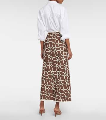 Chain-print maxi skirt | Valentino