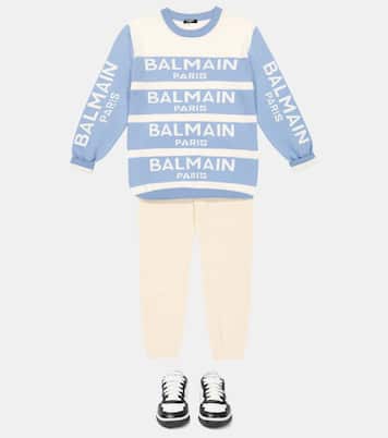 Jersey en mezcla de algodón y cachemir | Balmain Kids