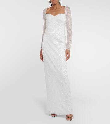Bridal Robe Rossalind mit Pailletten | Rasario