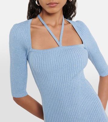 Mélange knit mini dress | Ganni