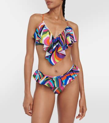 Iride ruffled bikini top | Pucci