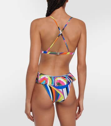 Iride ruffled bikini top | Pucci