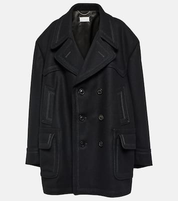 Kaban oversized wool blend coat in black Maison Margiela Mytheresa