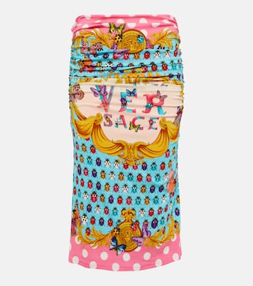 Printed draped midi skirt | Versace