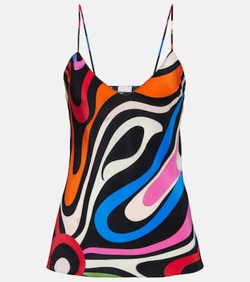 Camisole Marmo in seta con stampa | Pucci