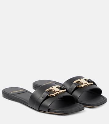 Gancini leather sandals | Ferragamo