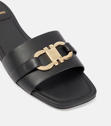 Gancini leather sandals | Ferragamo
