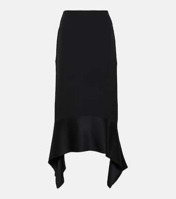 Gonna midi in crêpe e raso | Toteme