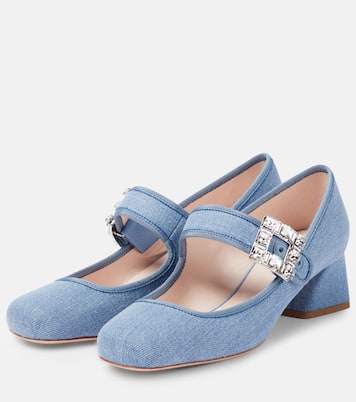 Mary-Jane-Pumps Très Vivier Strass Buckle Babies | Roger Vivier
