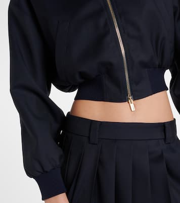 Cropped wool bomber jacket | Miu Miu