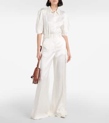 Pantaloni a gamba larga Mabon in seta | Gabriela Hearst