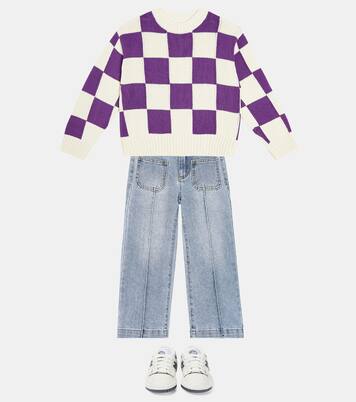 Gertina checked cotton sweater | Molo
