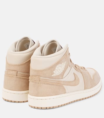 Air Jordan 1 Mid suede-trimmed leather sneakers | Nike