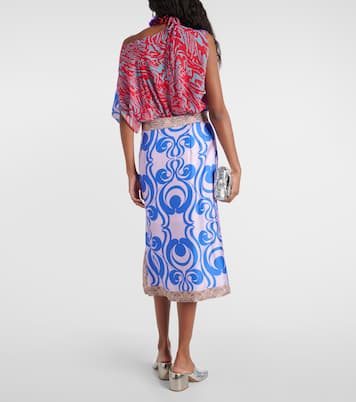 Gonna in twill di seta | Dries Van Noten