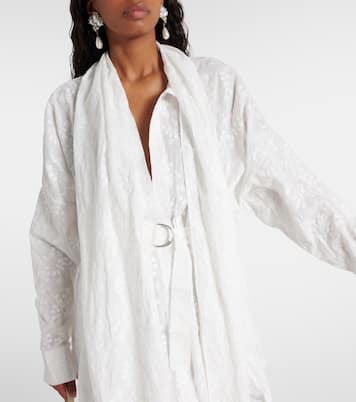 Robe brodée en coton | Norma Kamali