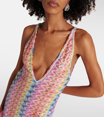 Zig Zag pointelle maxi dress | Missoni