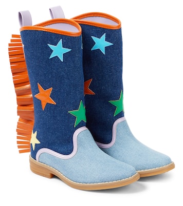 Stivali texani in denim e similpelle | Stella McCartney Kids
