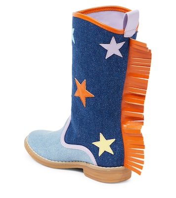 Stivali texani in denim e similpelle | Stella McCartney Kids