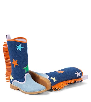 Stivali texani in denim e similpelle | Stella McCartney Kids