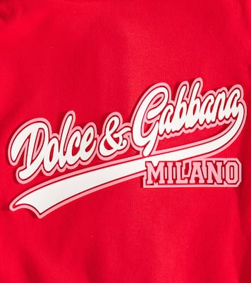 Sudadera de jersey de algodón bordada | Dolce&Gabbana Kids