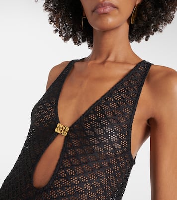 Maxikleid Keyhole aus Mesh | Ganni