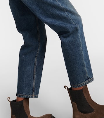 Jeans rectos Baggy de tiro alto | Brunello Cucinelli