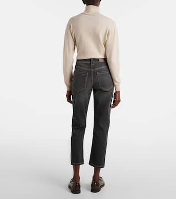 Jeans rectos con logo | Brunello Cucinelli