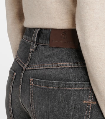 Jeans rectos con logo | Brunello Cucinelli