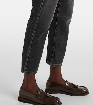 Jeans rectos con logo | Brunello Cucinelli