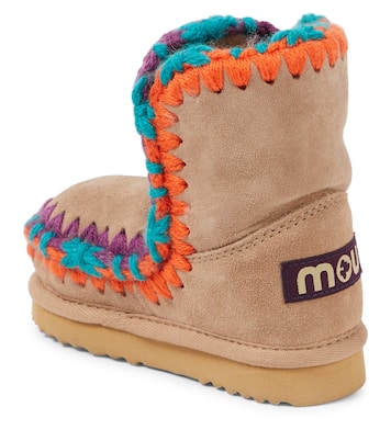 Stivaletti in suede con shearling | Mou Kids
