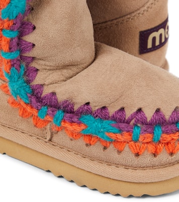 Stivaletti in suede con shearling | Mou Kids