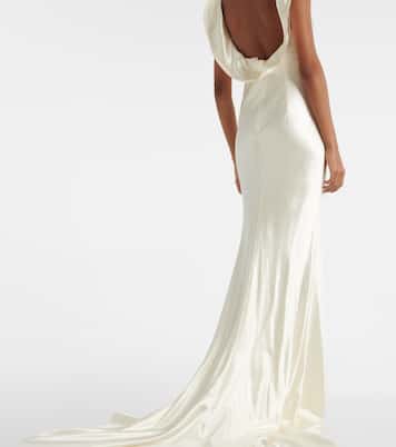 Bridal - Abito lungo Chiara in seta e lana | Danielle Frankel