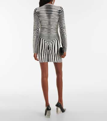 Miniabito Body Morphing a righe | Jean Paul Gaultier