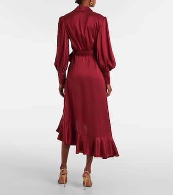 Wickelkleid aus Seidensatin | Zimmermann