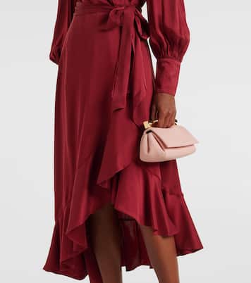 Wickelkleid aus Seidensatin | Zimmermann