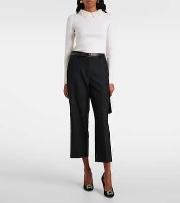 Top in maglia di lana a coste | Carolina Herrera