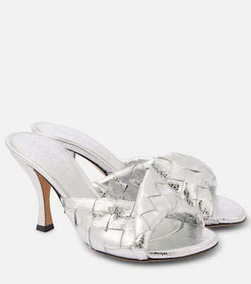 Mules Blink Intrecciato 80 en cuir métallisé | Bottega Veneta