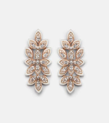 Orecchini Lotus in oro rosa 18kt con diamanti | Kamyen