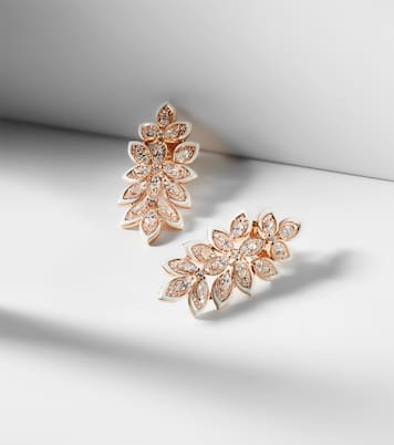 Orecchini Lotus in oro rosa 18kt con diamanti | Kamyen