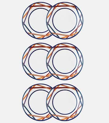 Nastri set of 6 ceramic soup plates | Missoni