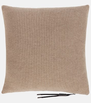 Cuscino in cashmere a coste | Brunello Cucinelli