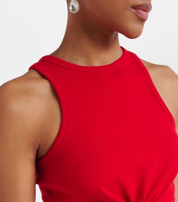 Gathered cotton-blend tank top | Magda Butrym