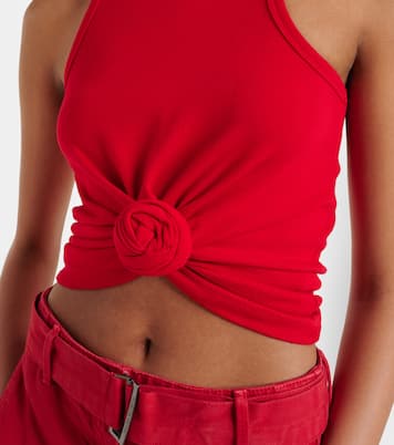 Gathered cotton-blend tank top | Magda Butrym
