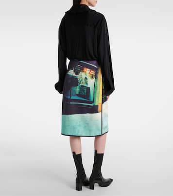Jupe midi imprimée  | Jil Sander