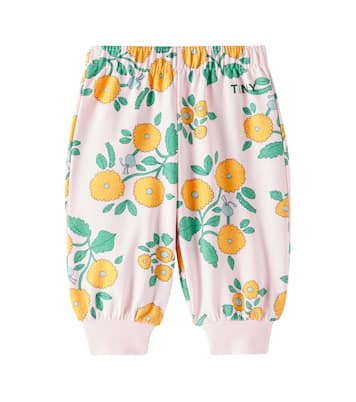 Bébé – Pantalon de survêtement Flowers en coton mélangé | Tinycottons