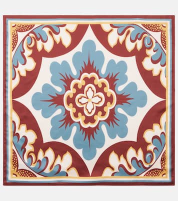 Foulard in twill di seta con stampa | La DoubleJ