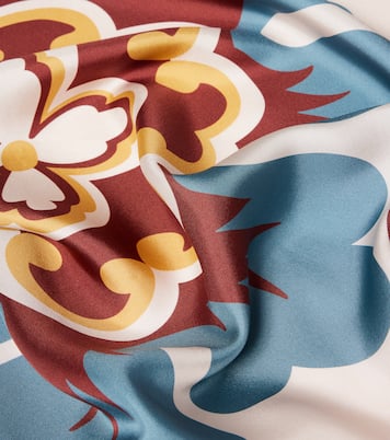 Foulard in twill di seta con stampa | La DoubleJ