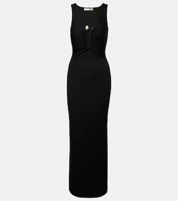 Crystal Pin embellished jersey maxi dress | Christopher Esber