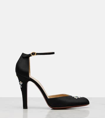 Hi Dolly 105 embroidered satin pumps | Valentino Garavani