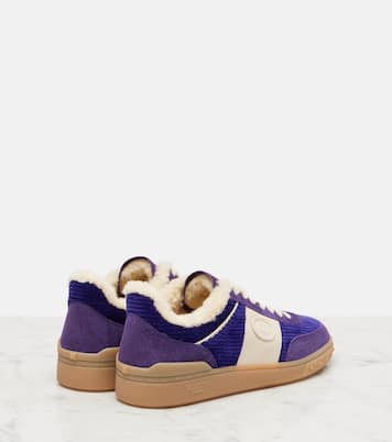 Baskets Upvillage en daim et velours côtelé | Valentino Garavani